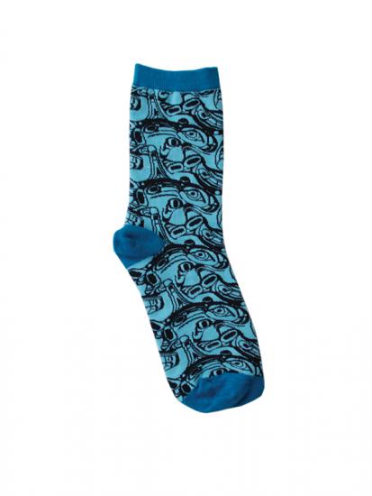 Socks Kelly Robinson Orca (turquoise) - M/L - 52 52 590 - House of Himwitsa Native Art Gallery and Gifts