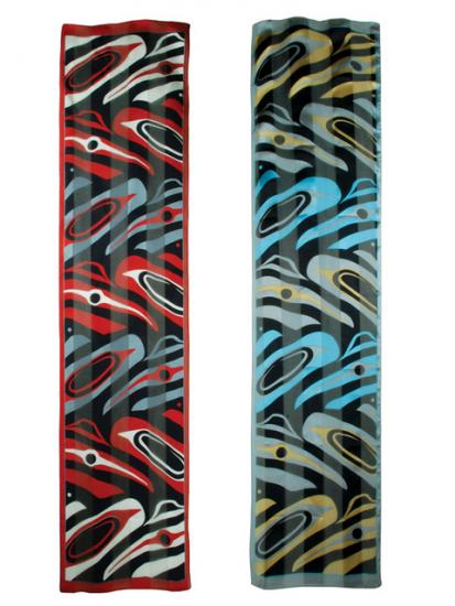 Scarfs Silk Satin Jim Charlie Raven -  - Scarfs - House of Himwitsa Art Gallery