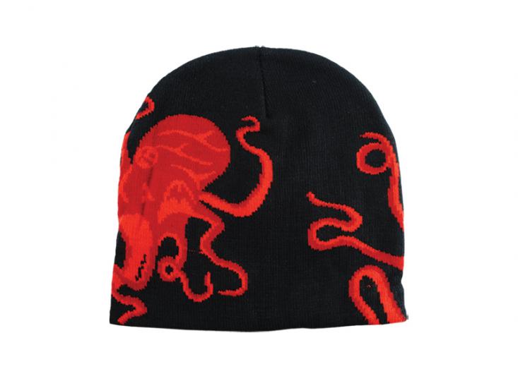 Toque Andrew Williams Octopus (Red) - Toque Andrew Williams Octopus (Red) -  - House of Himwitsa Native Art Gallery and Gifts