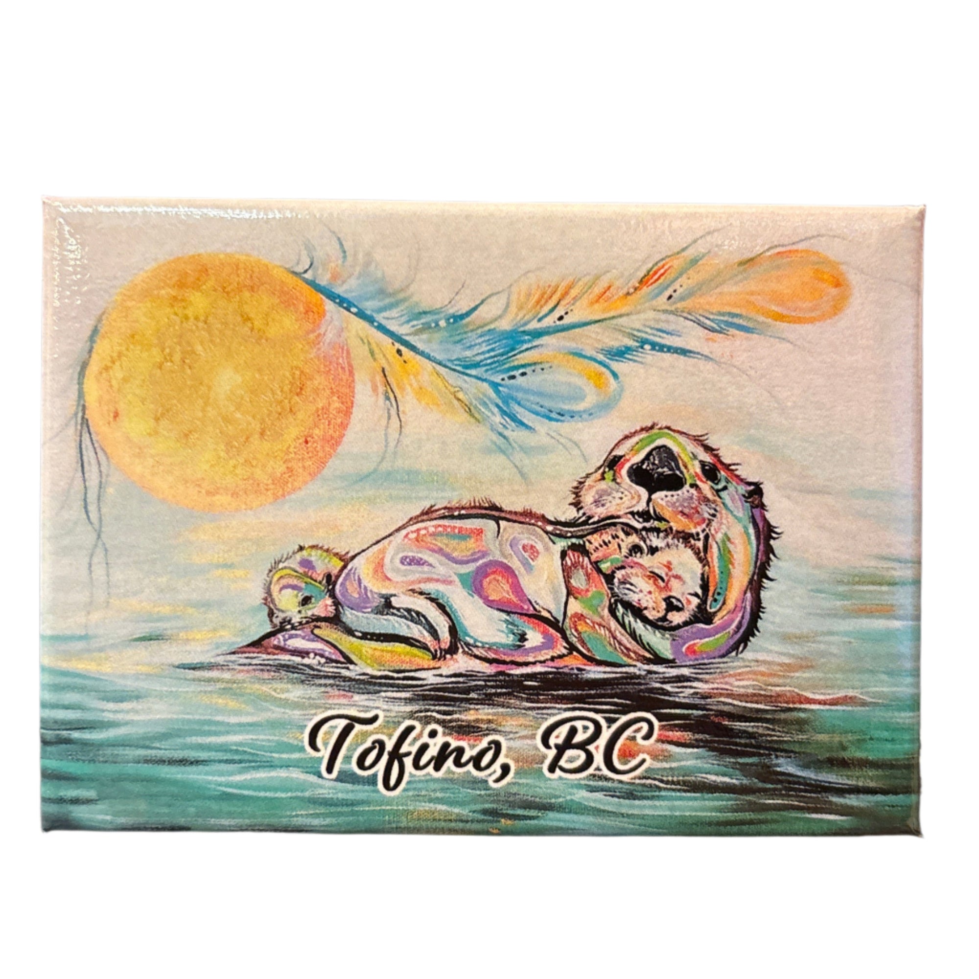 Magnet TOFINO Carla Joseph Otter Family -  - Magnet - House of Himwitsa Art Gallery