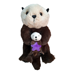 Stuffed Otter Mom And Baby - Stuffed Otter Mom And Baby -  - House of Himwitsa Native Art Gallery and Gifts