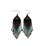 Beaded Earrings Turquoise Pressure Ridge -  - Beaded Earrings - House of Himwitsa Art Gallery