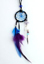 1" Magical Dream Catchers detailed with Quartz Crystal Assorted Colours - Monague Native Crafts - Dream Catcher - House of Himwitsa Art Gallery