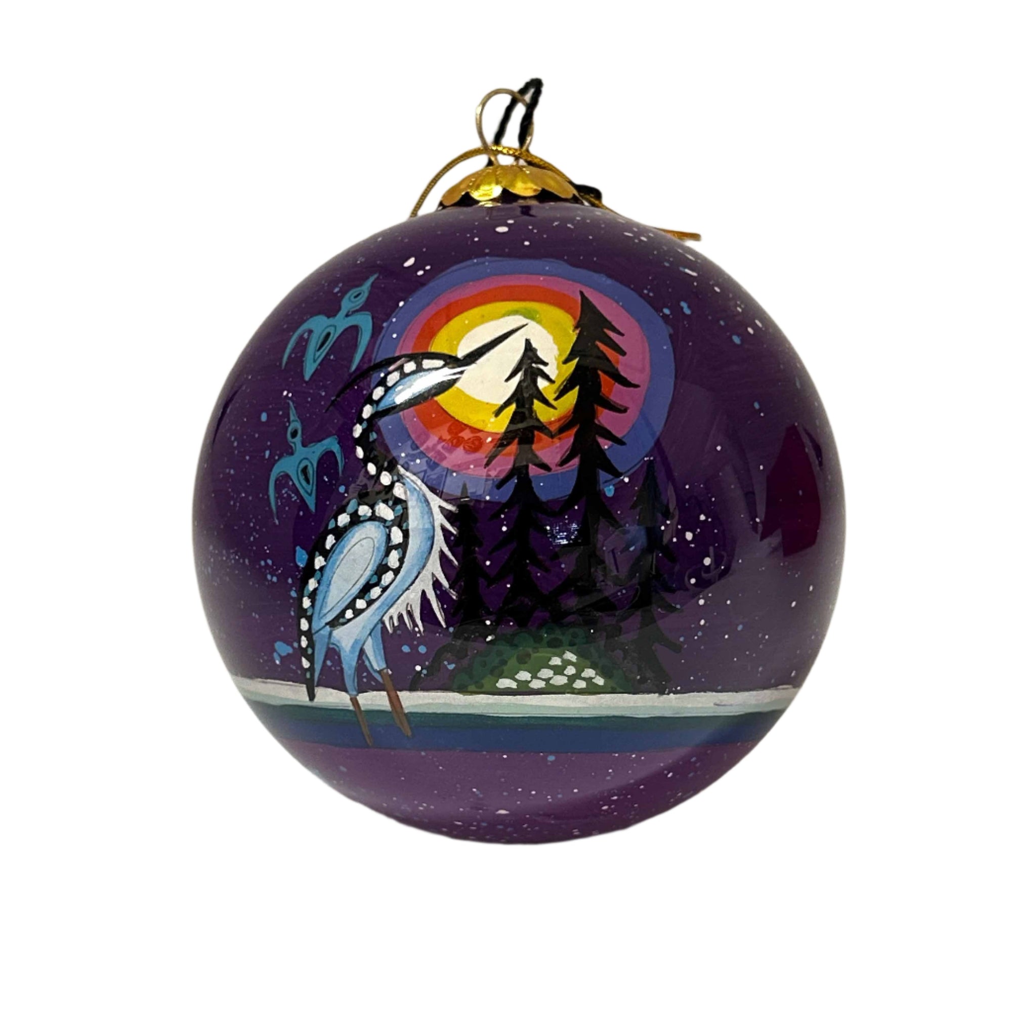 Ornament James Jacko Crane 3" Diameter