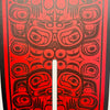 Wrap Shawl Spirit Of Nuxalk - Red and black - WS CMNK R - House of Himwitsa Native Art Gallery and Gifts