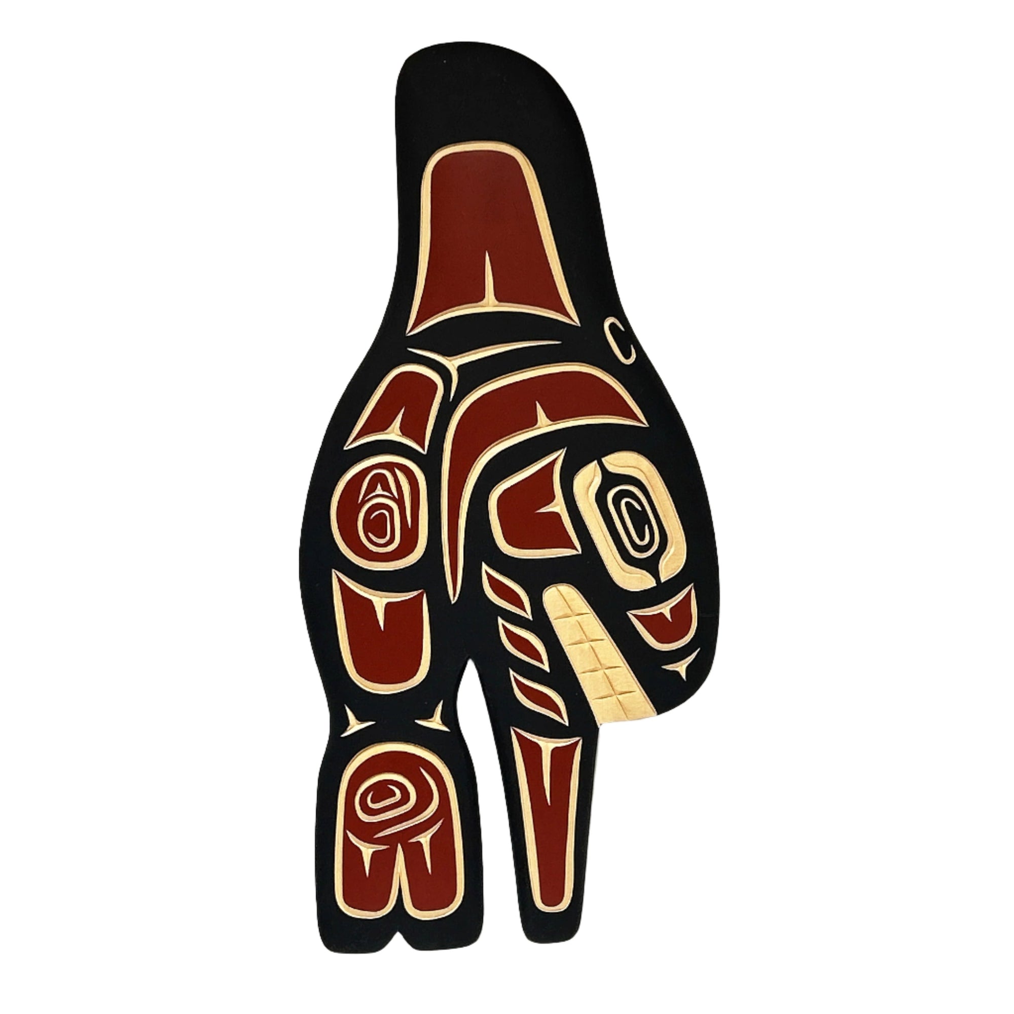 Valencia Bird Panel Killer Whale Red -  - Carving - House of Himwitsa Art Gallery