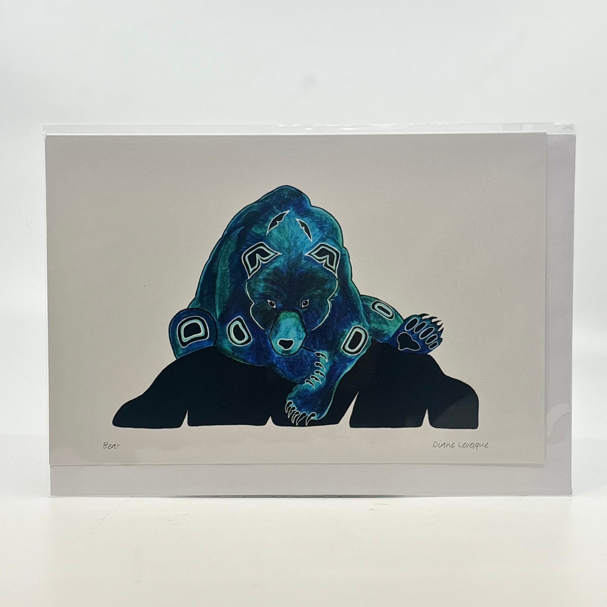 Art Card Diane Levesque Bear - Canadian Art Prints Inc. - Art Card - House of Himwitsa Art Gallery