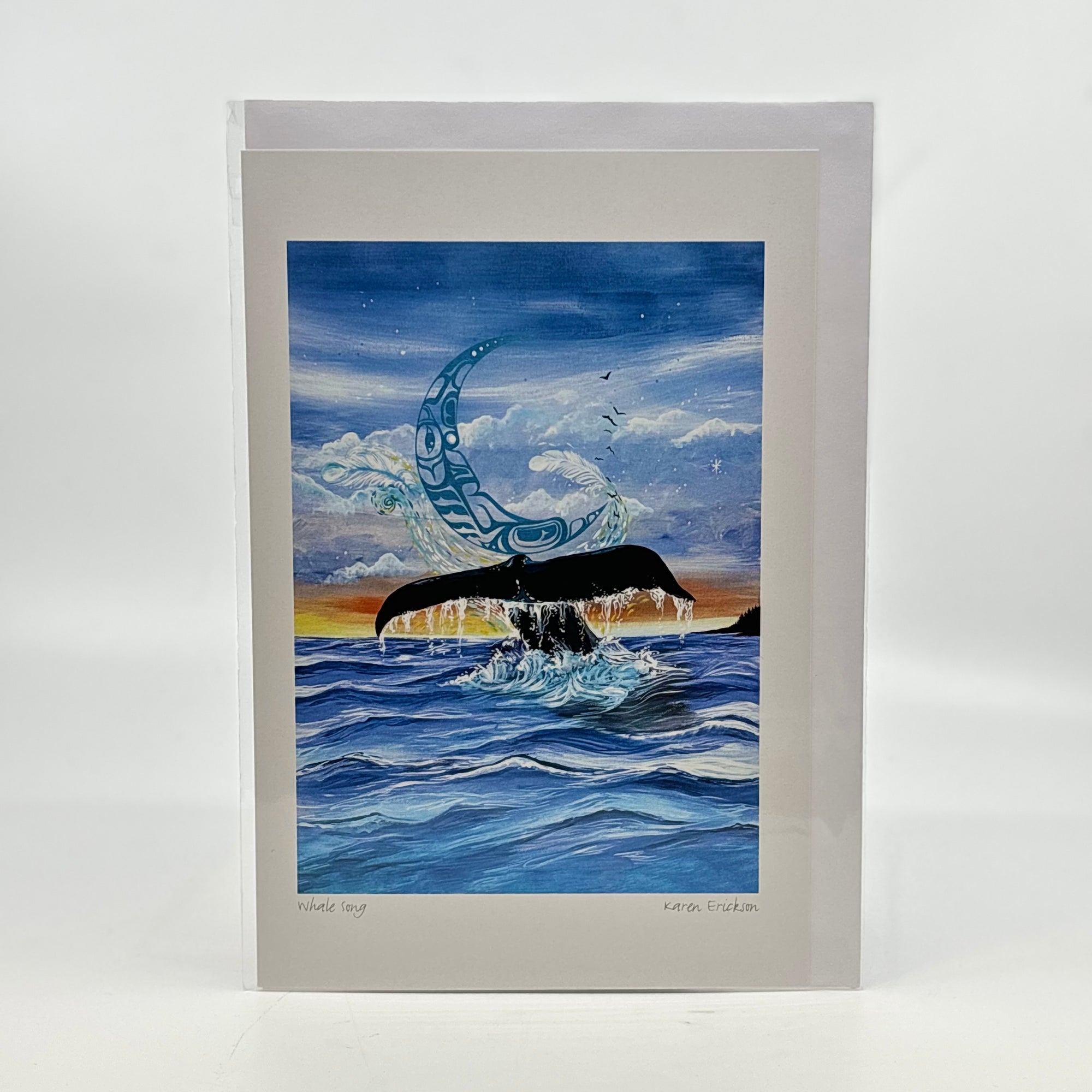 Art Card Karen Erickson Whale Song - Canadian Art Prints Inc. - Art Card - House of Himwitsa Art Gallery