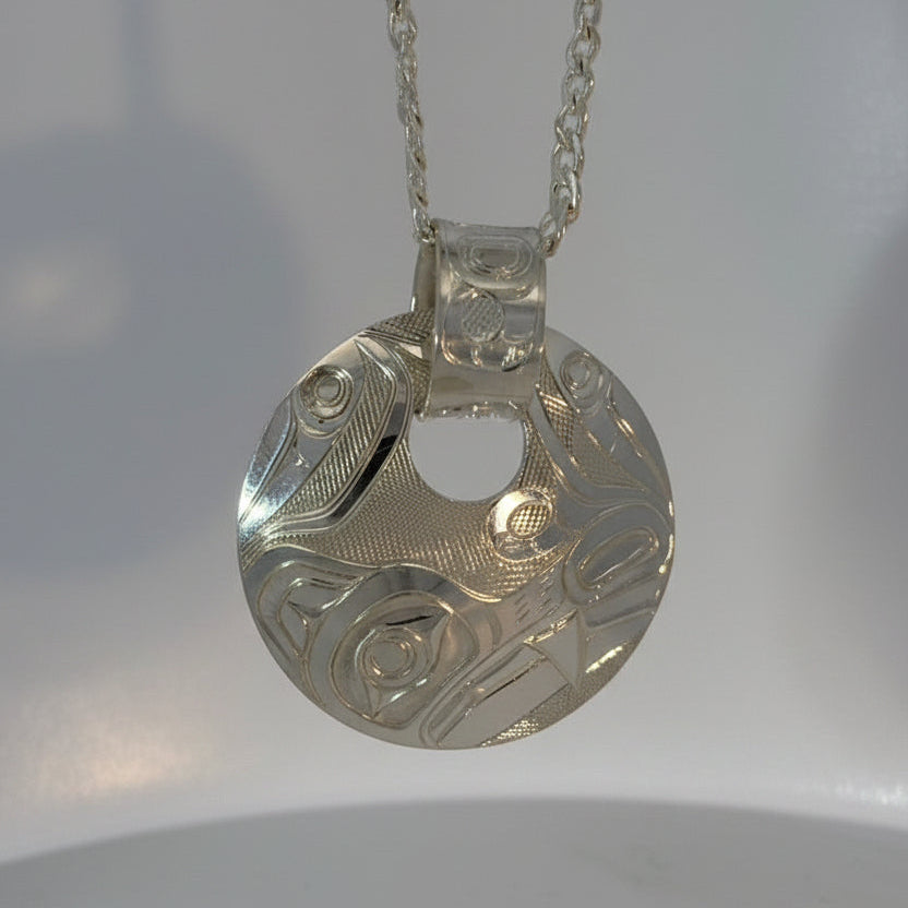 Jim McGuire  Silver Wolf Pendant Large (A)