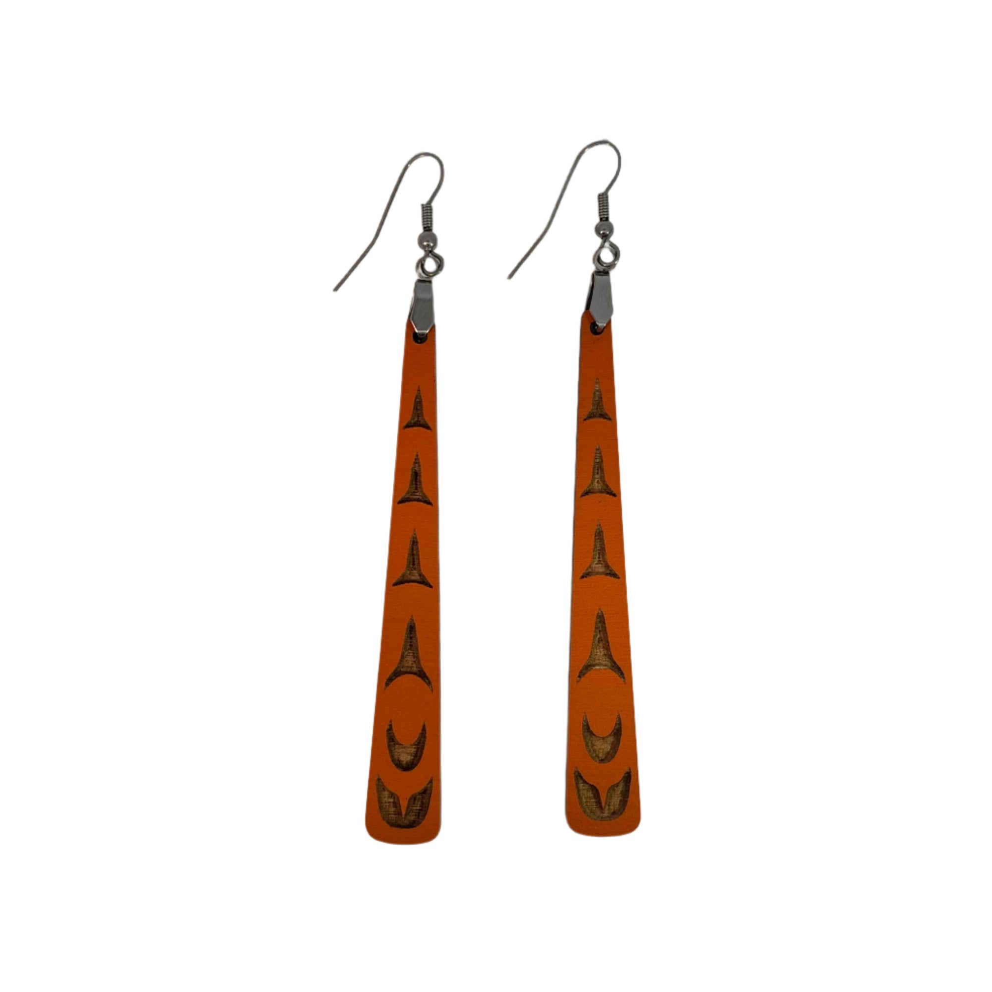 Raven Wolden Paddle Earrings -  - Earrings - House of Himwitsa Art Gallery