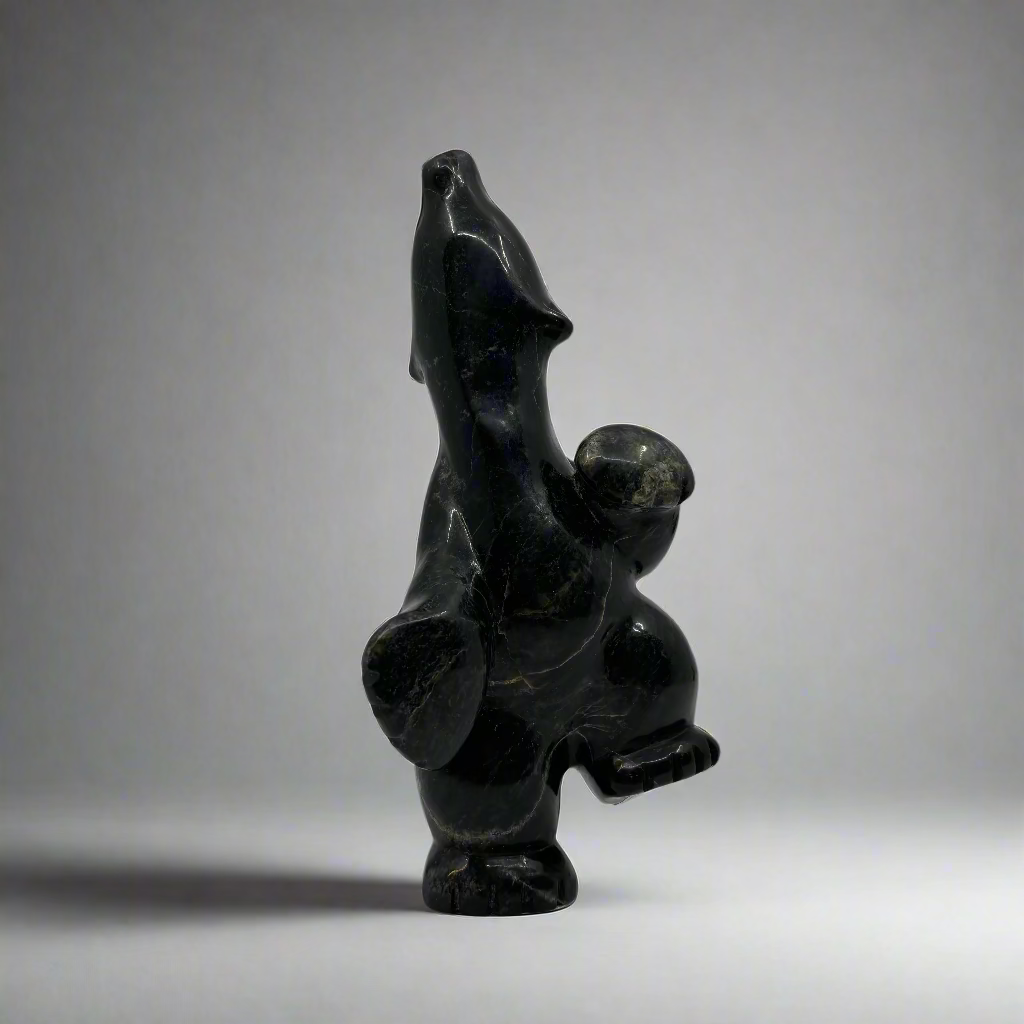 Markoosie Papigatuk Dancing Bear 22444 -  - STONE - House of Himwitsa Art Gallery