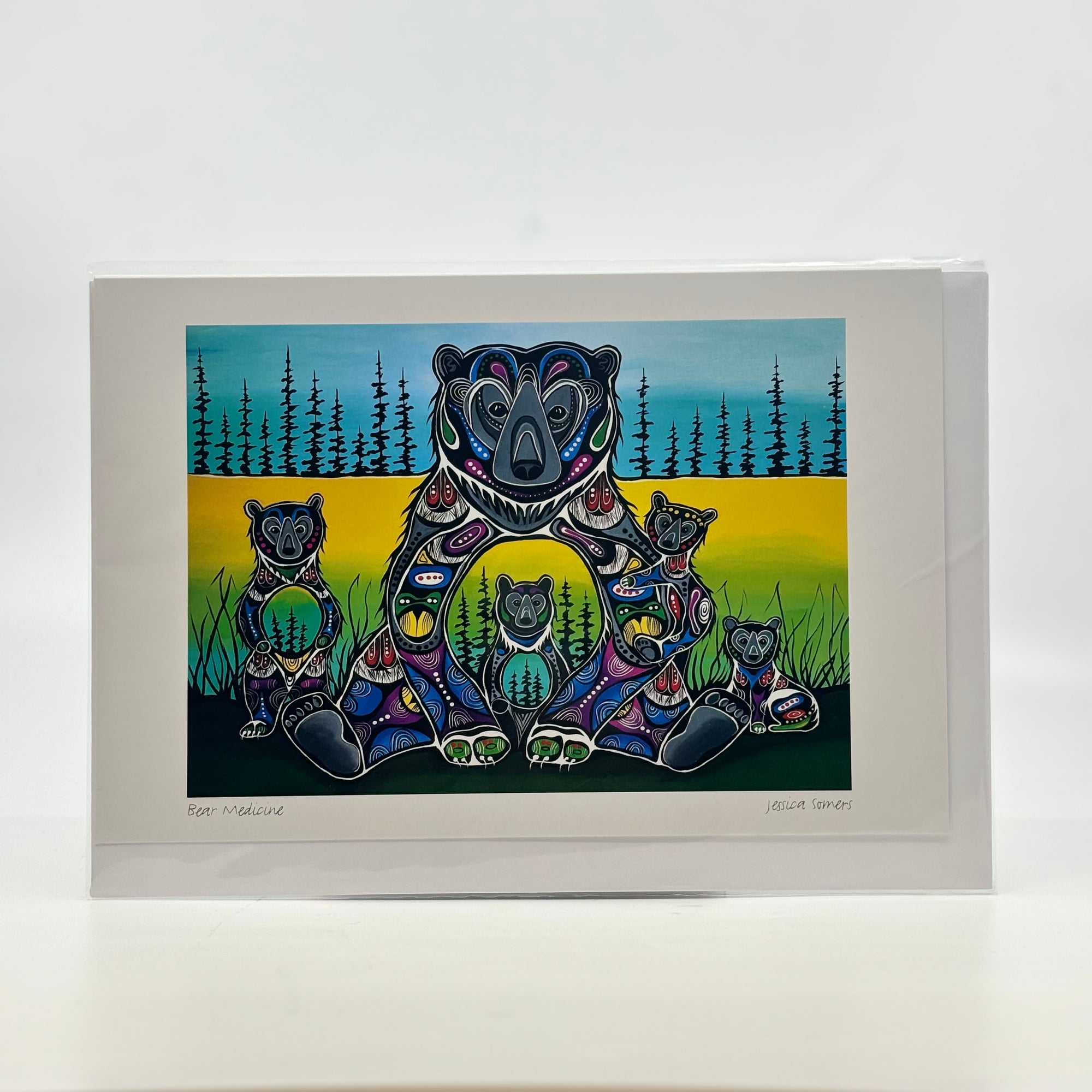 Art Card Jessica Somers Bear Medicine - Canadian Art Prints Inc. - Art Card - House of Himwitsa Art Gallery