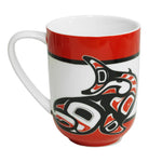 Porcelain Mug Jamie Sterritt Salmon -  - Mugs - House of Himwitsa Art Gallery
