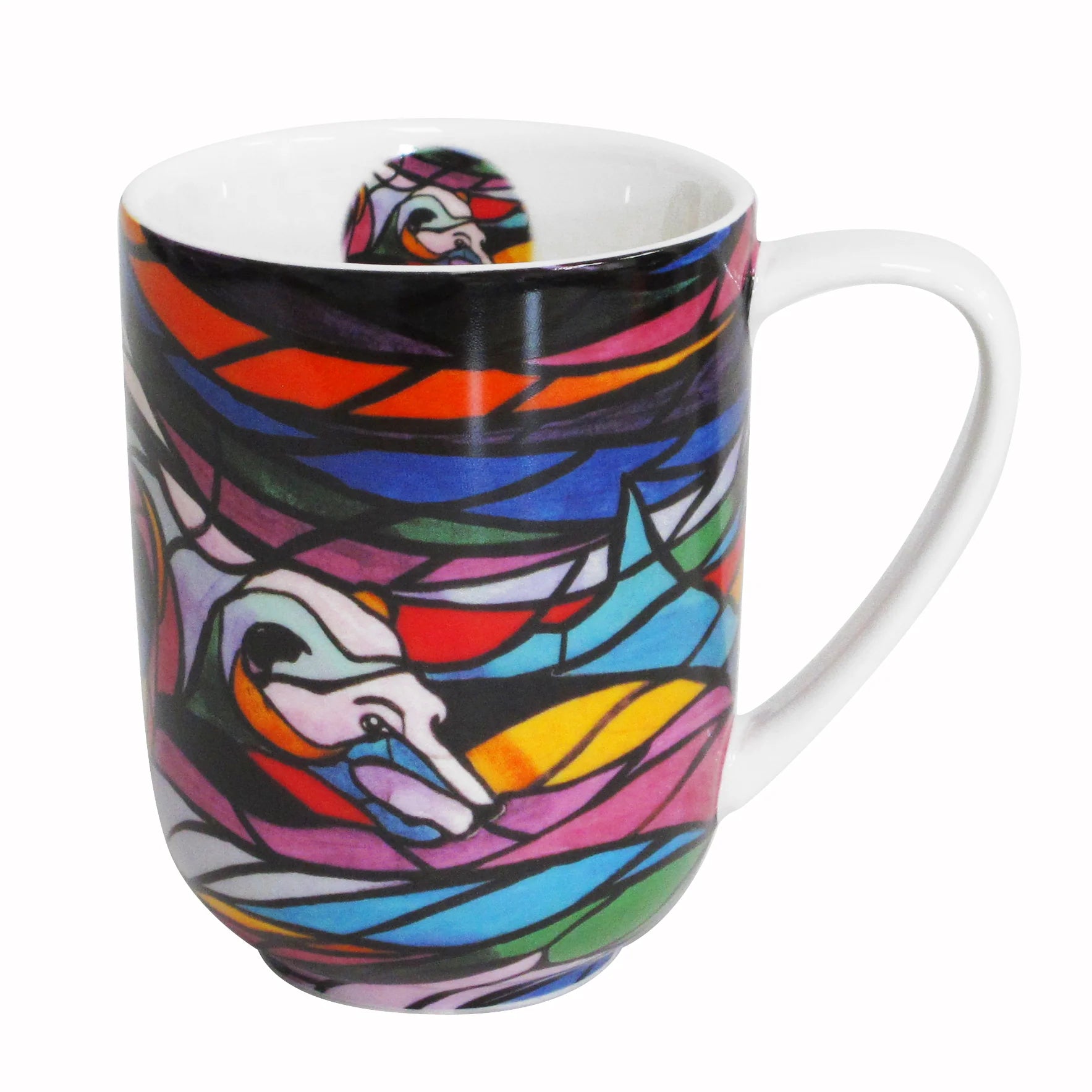 Porcelain Mug Don Chase Salmon Hunter -  - Mugs - House of Himwitsa Art Gallery