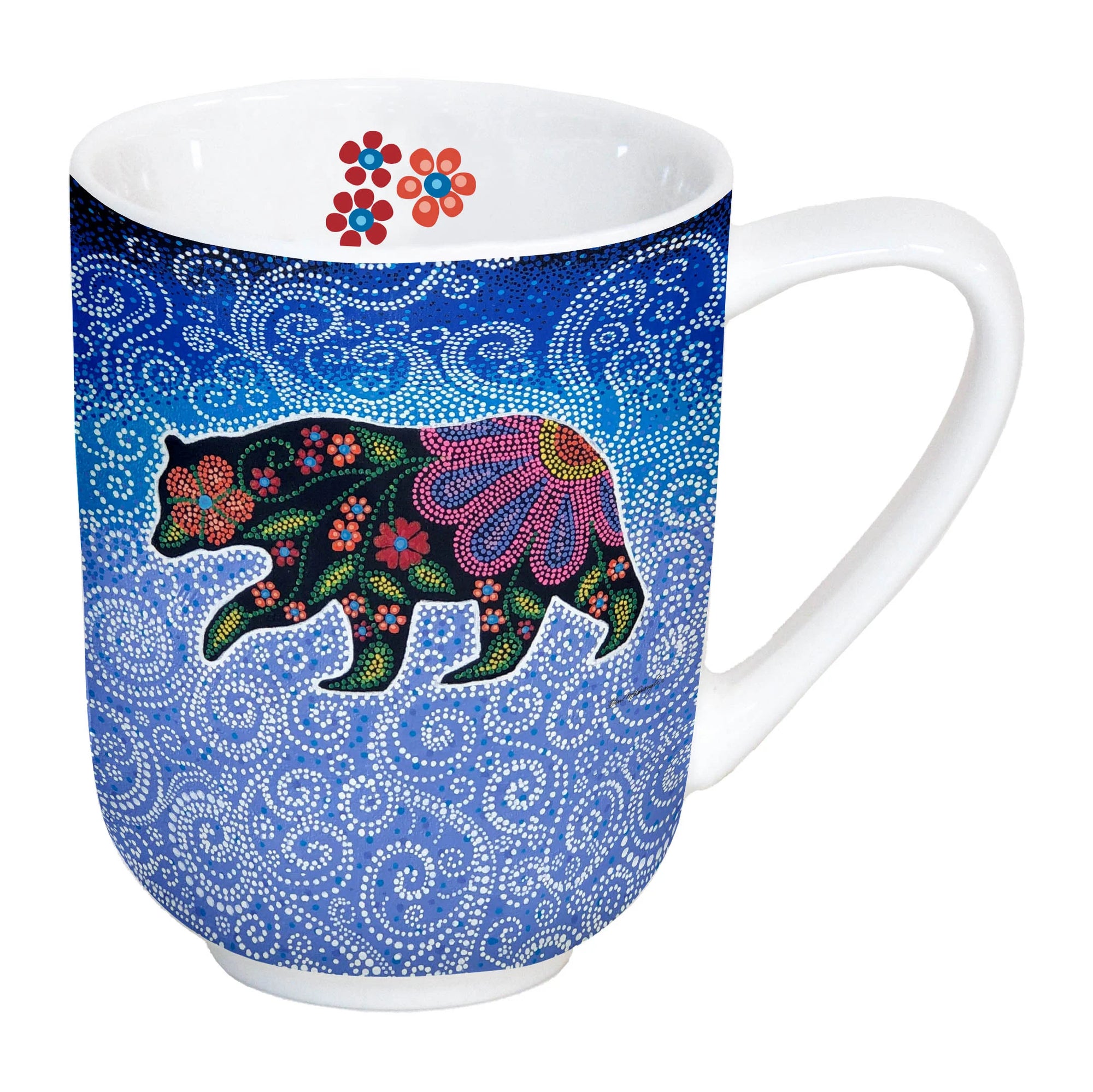 Porcelain Mug Kim McDonough Celestial Bear SCAN -  - Mugs - House of Himwitsa Art Gallery