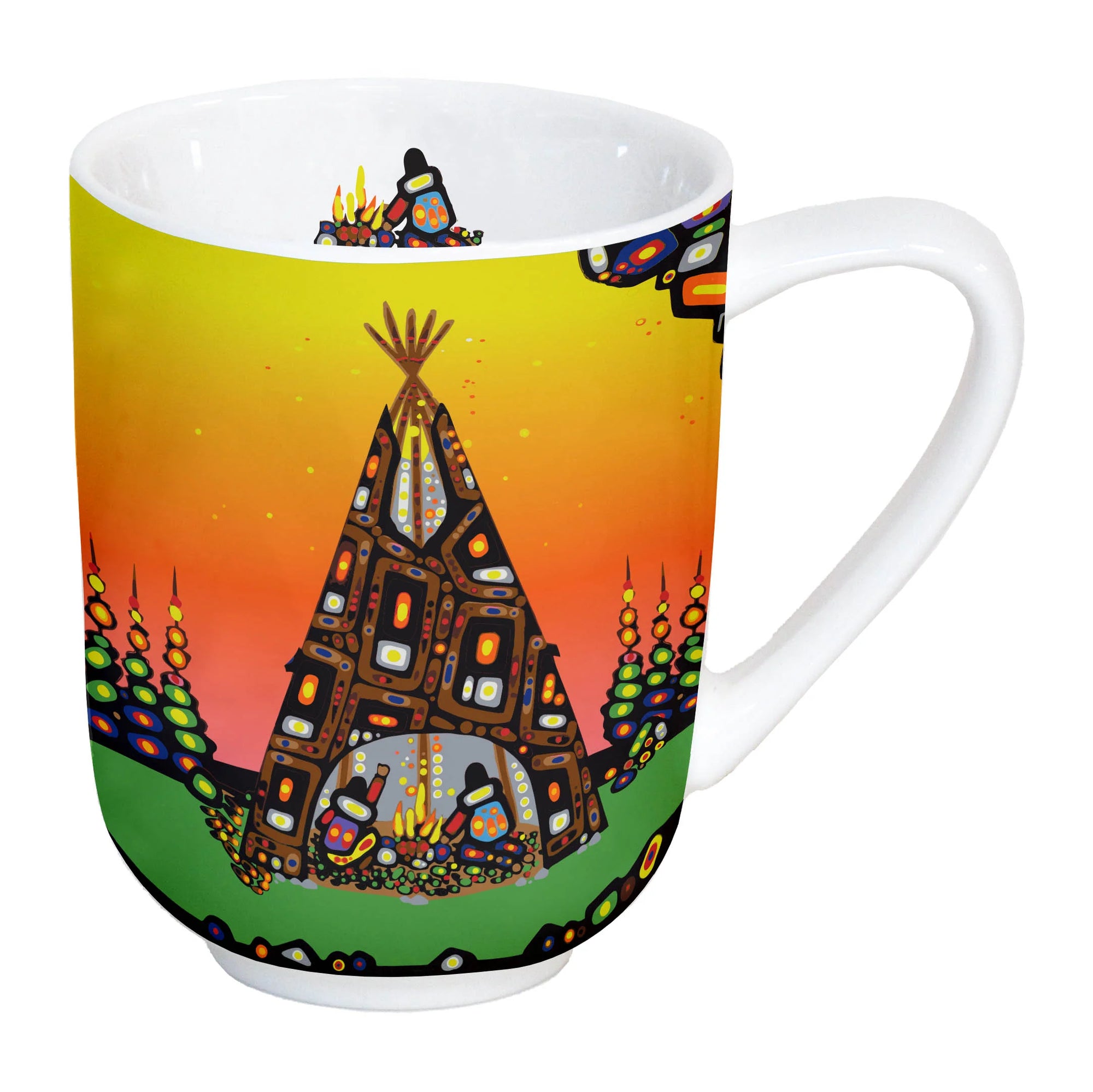 Porcelain Mug John Rombough Guardians Porcelain SCAN -  - Mugs - House of Himwitsa Art Gallery