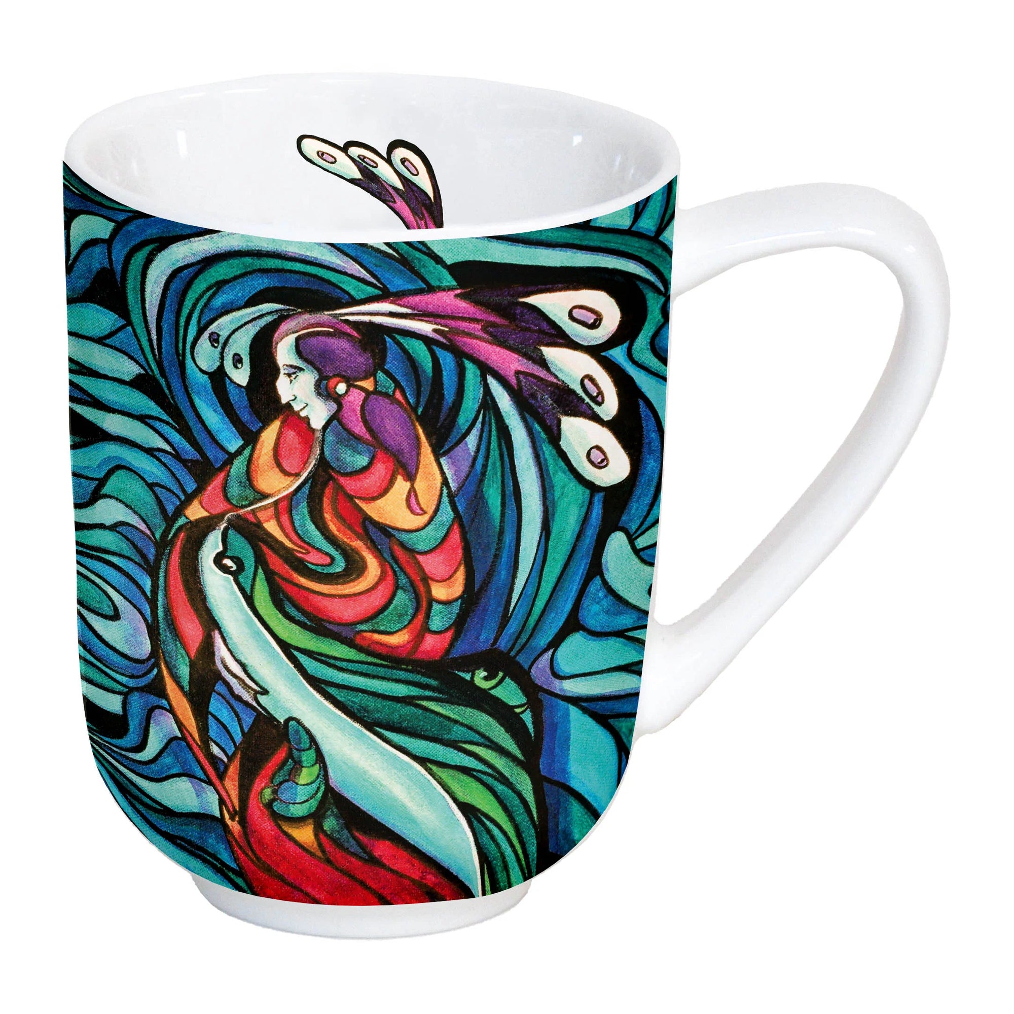 Porcelain Mug Don Chase Spirit Fish SCAN -  - Mugs - House of Himwitsa Art Gallery