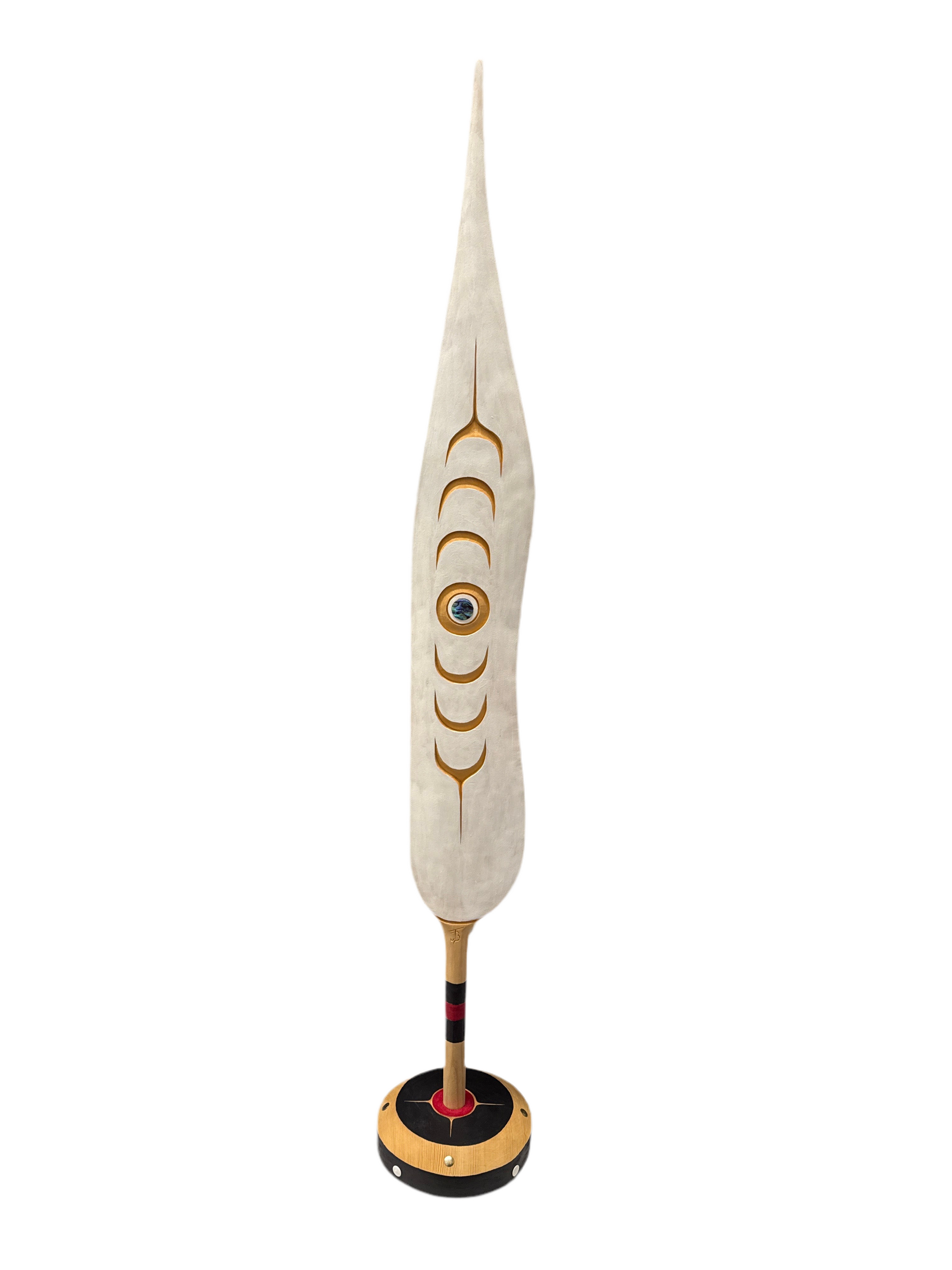 Joe Bob Cedar Feather W/ Eaglp -  - Panel - House of Himwitsa Art Gallery