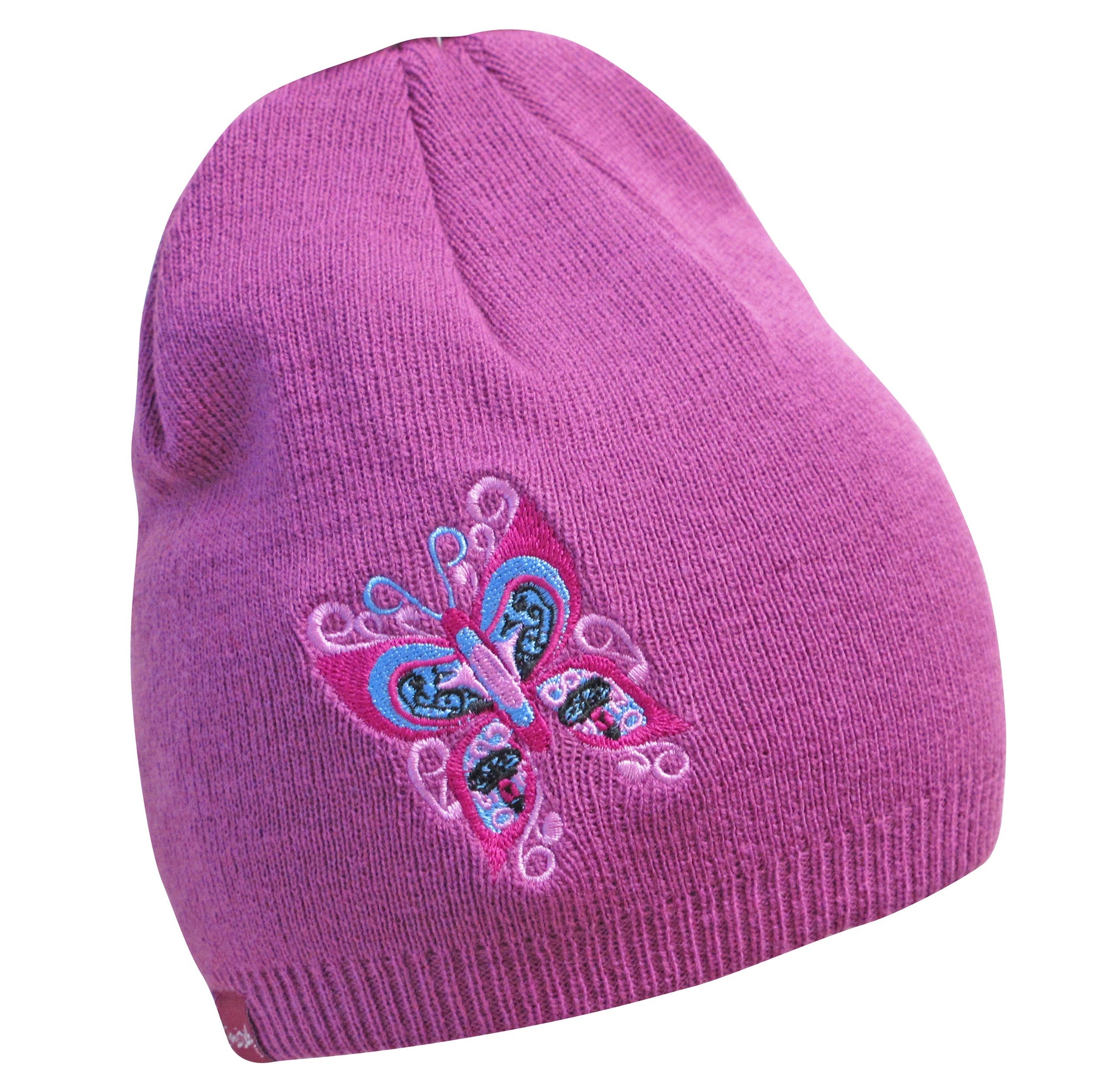 Embroidered Knitted Hat Francis Dick Butterfly - Embroidered Knitted Hat Francis Dick Butterfly -  - House of Himwitsa Native Art Gallery and Gifts