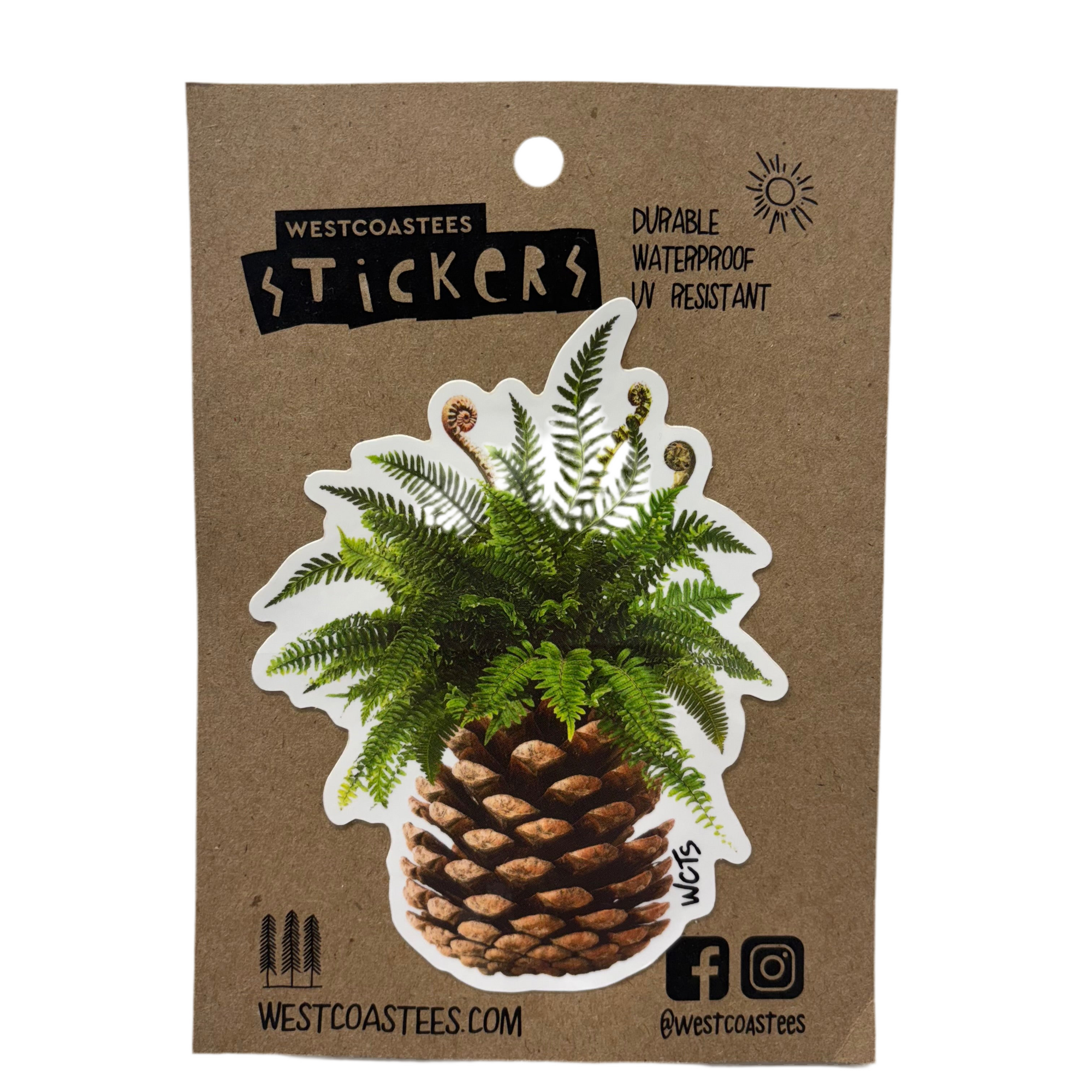 Westcoastees Sticker West Coast Pineapple -  - Westcoastees Sticker - House of Himwitsa Art Gallery