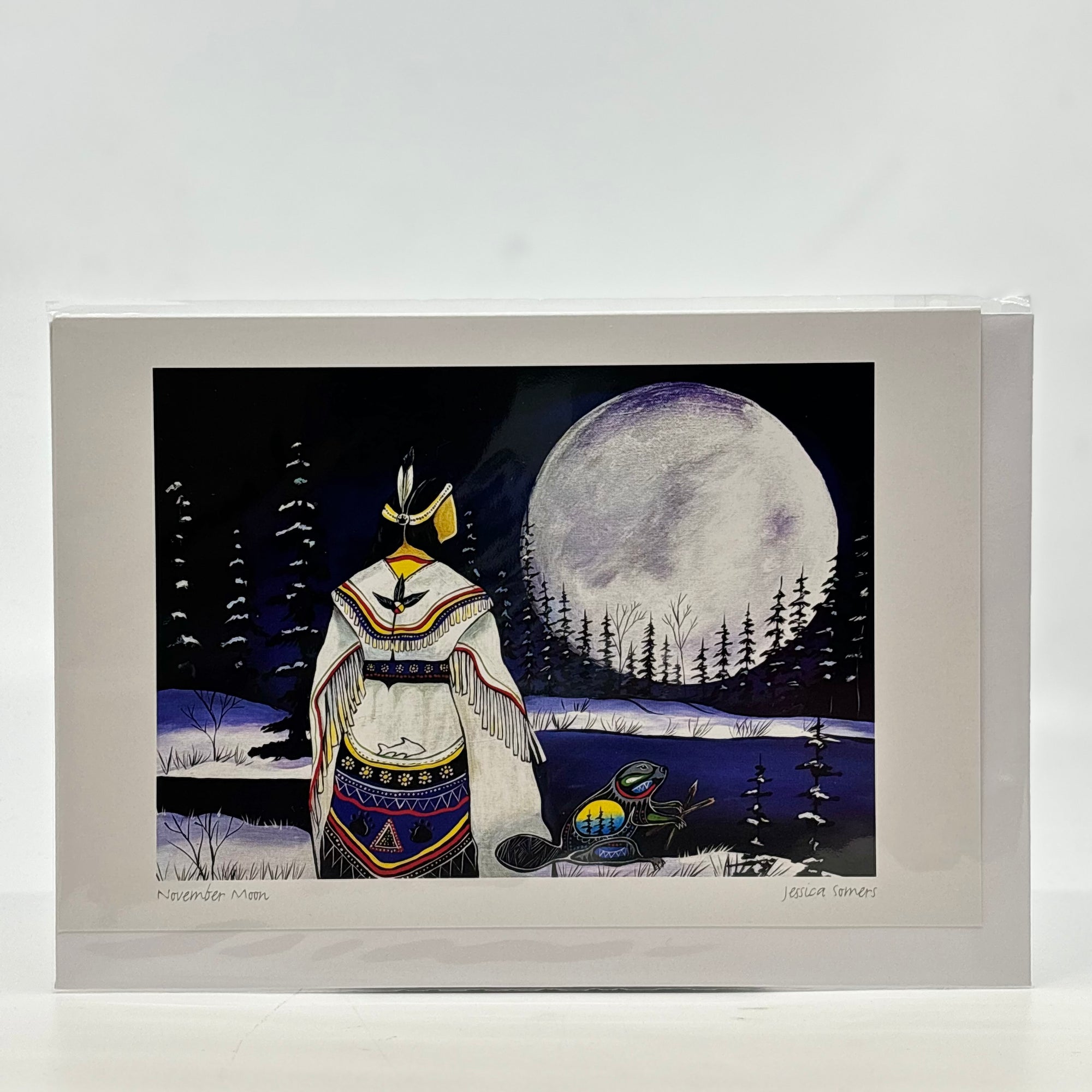 Art Card Jessica Somers November Moon - Canadian Art Prints Inc. - Art Card - House of Himwitsa Art Gallery