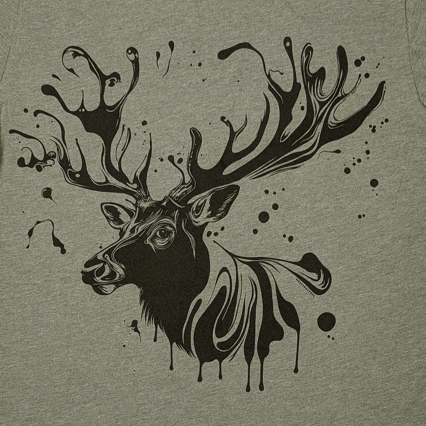 Westcoastees Adult Unisex Ink Elk T-shirt