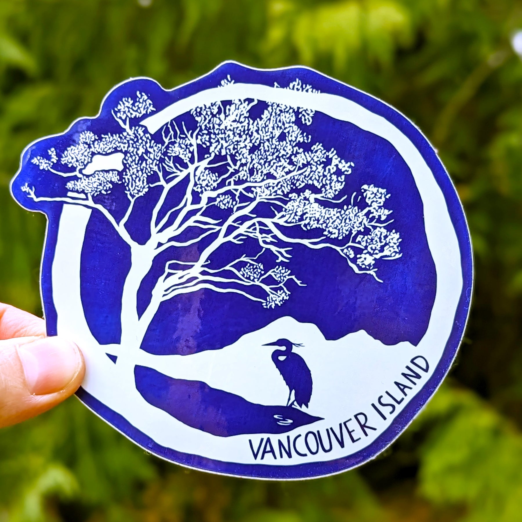 Westcoastees Arbutus Heron Sticker - Westcoastees Arbutus Heron Sticker -  - House of Himwitsa Native Art Gallery and Gifts