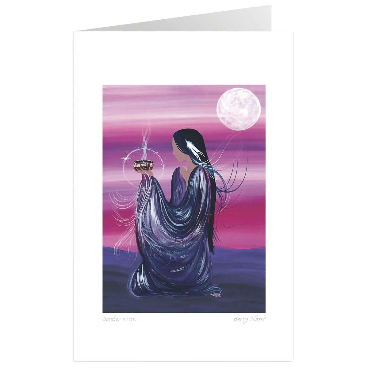 *Art Card Betty Albert October Moon -  - Art Card - House of Himwitsa Art Gallery