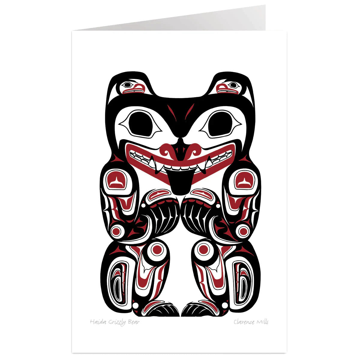 Art Card Clarence Mills Haida Grizzly Bear