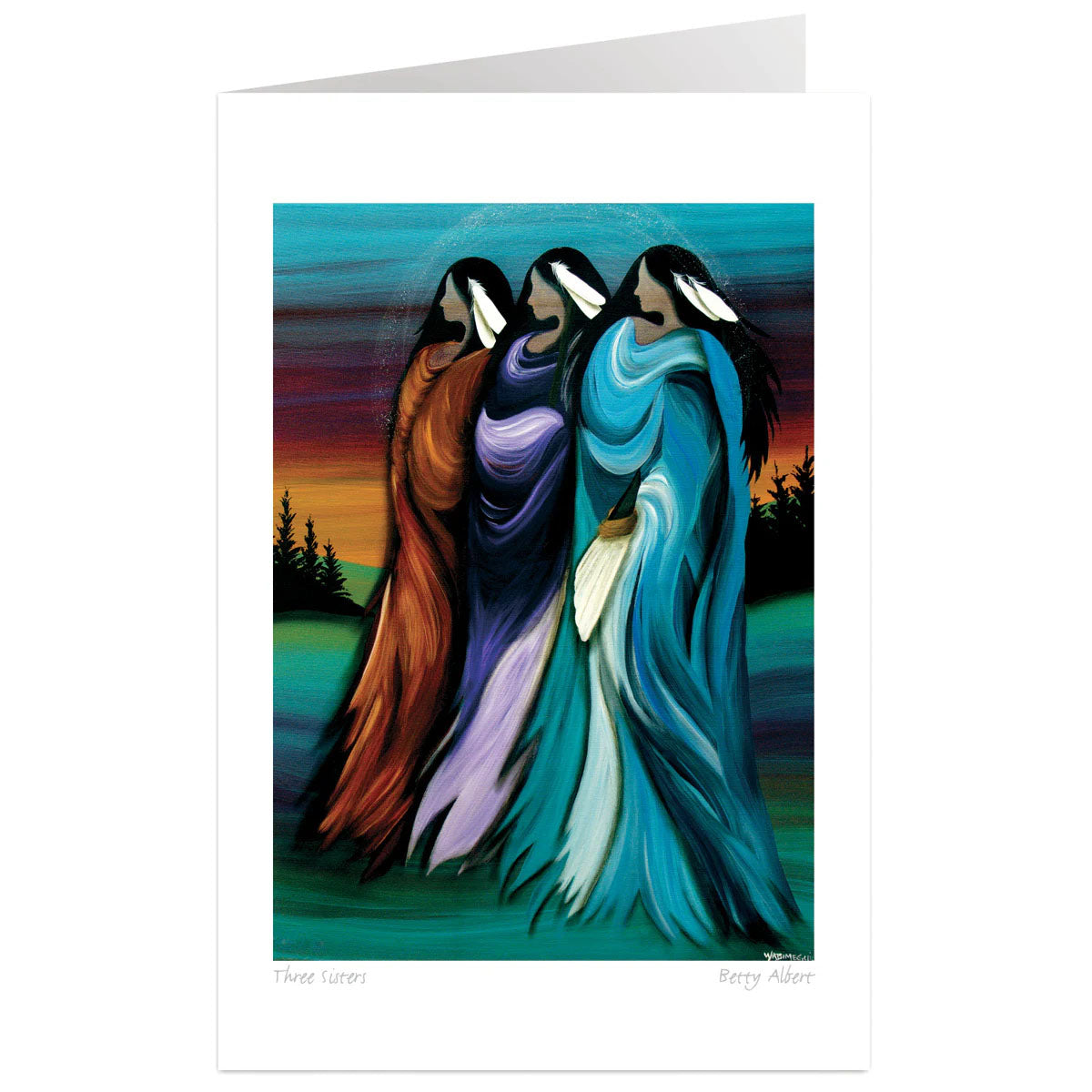 Art Card Betty Albert Three Sisters -  - Art Card - House of Himwitsa Art Gallery
