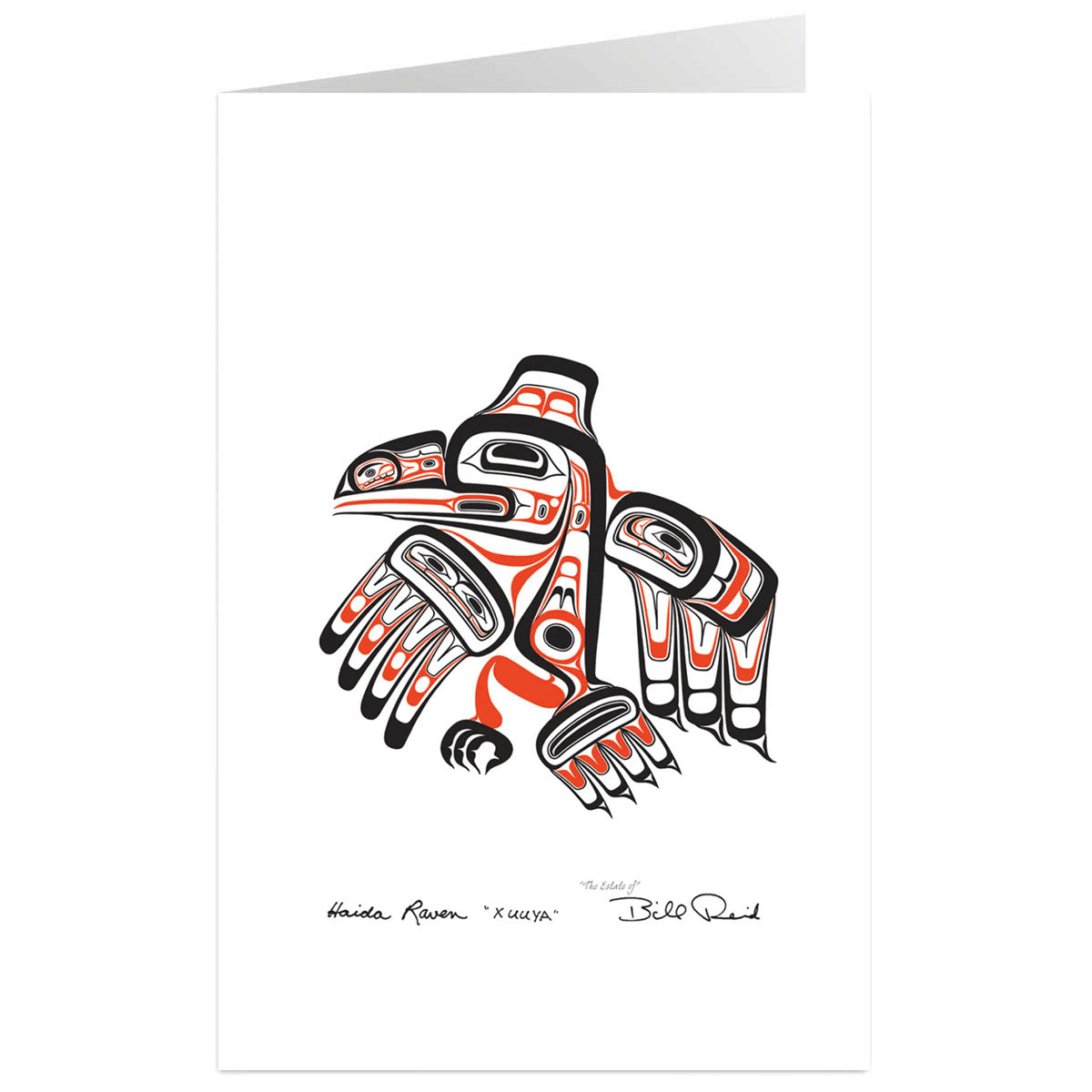 Art Card Bill Reid Haida Raven Red/Black -  - Art Card - House of Himwitsa Art Gallery