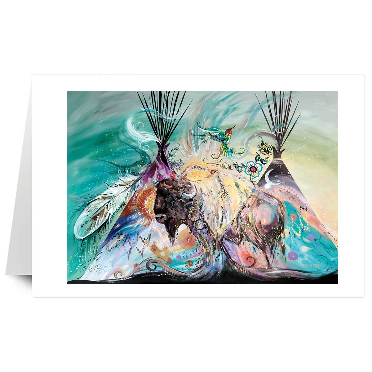 Art Card Carla Joseph Mighty Buffalo -  - Art Card - House of Himwitsa Art Gallery