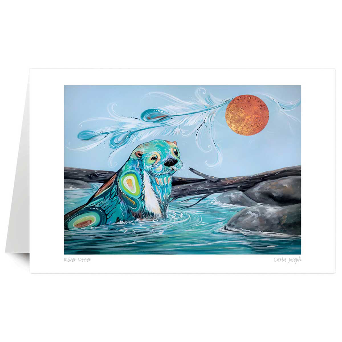 Art Card Carla Joseph River Otter -  - Art Card - House of Himwitsa Art Gallery