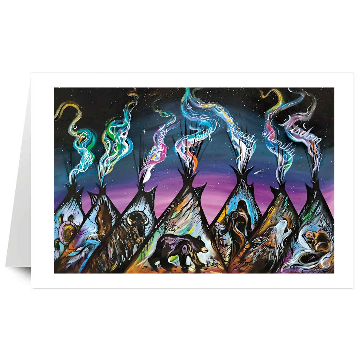 Art Card Carla Joseph Seven Sacred Tipis -  - Art Card - House of Himwitsa Art Gallery