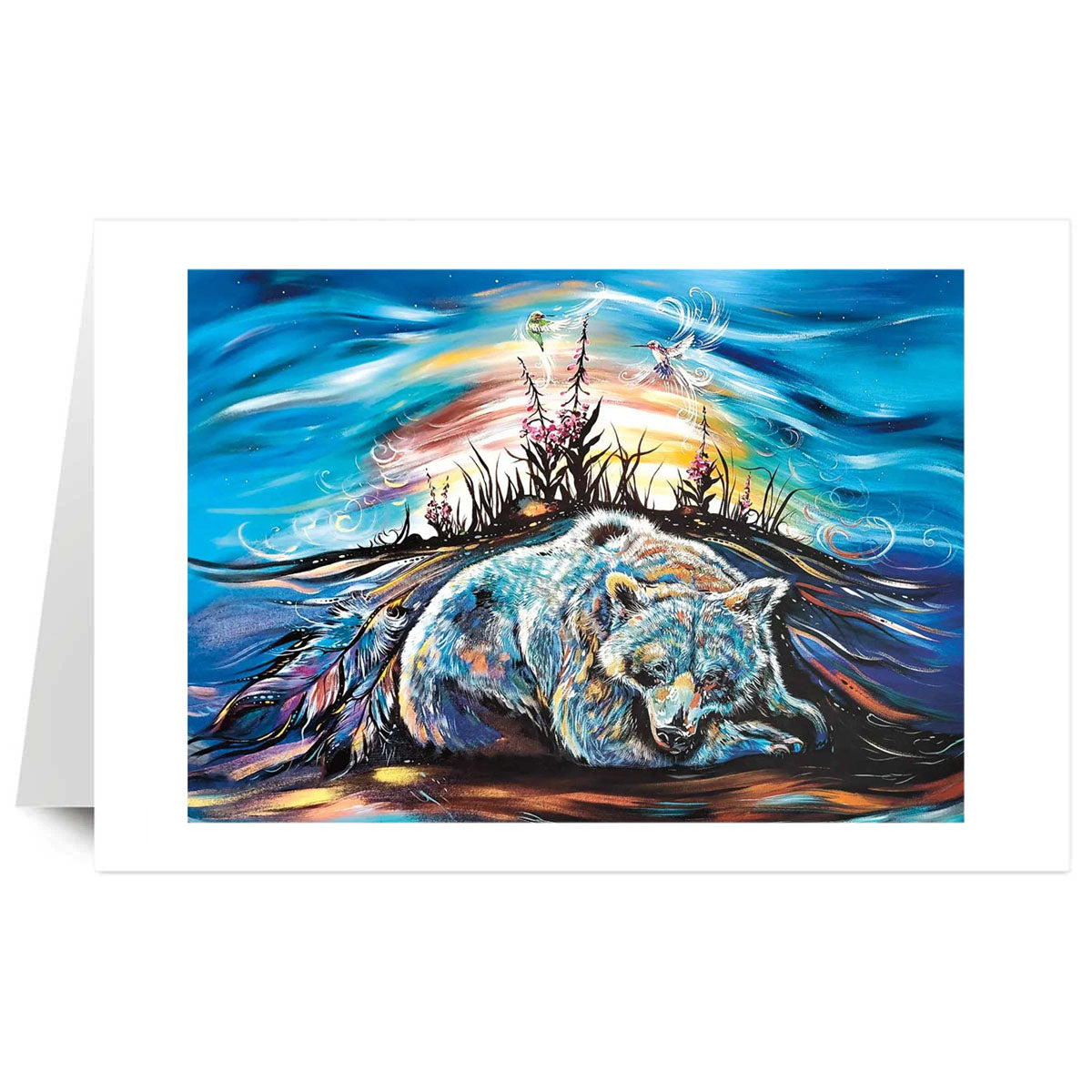 Art Card Carla Joseph Sleepy Bear -  - Art Card - House of Himwitsa Art Gallery