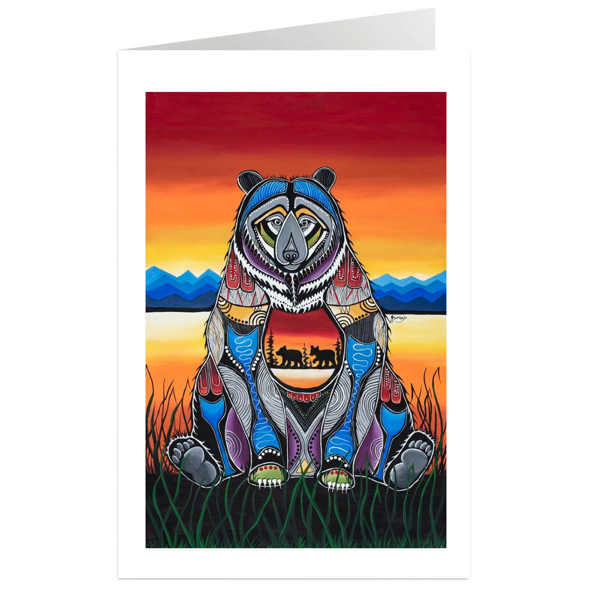 Art Card Jessica Somers Bear - Mukwa -  - Art Card - House of Himwitsa Art Gallery