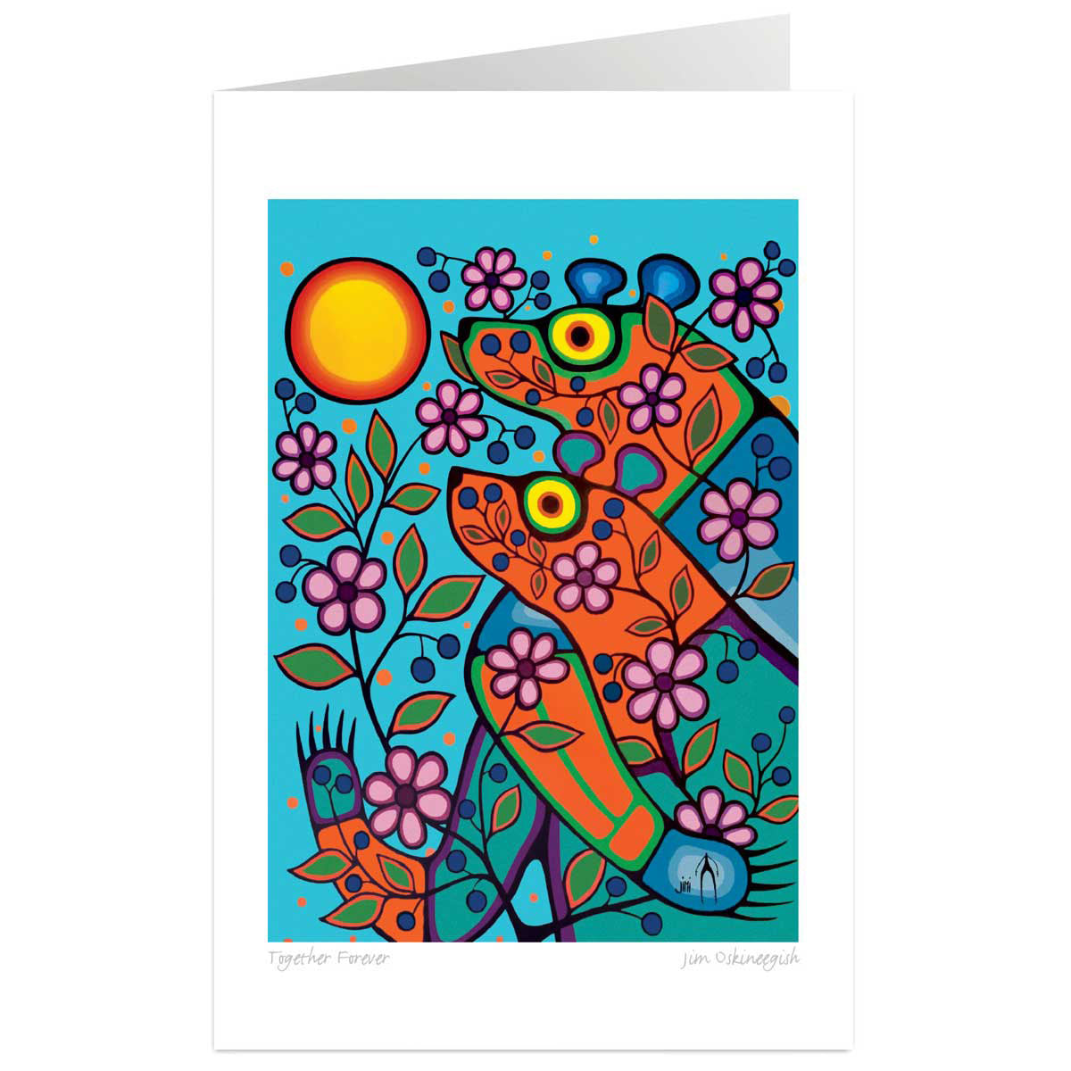 Art Card Jim Oskineegish Together Forever -  - Art Card - House of Himwitsa Art Gallery