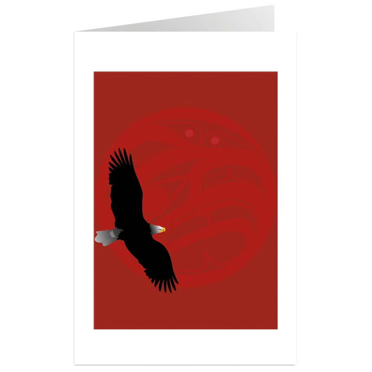 Art Card Mark Preston Eagle Red Moon -  - Art Card - House of Himwitsa Art Gallery