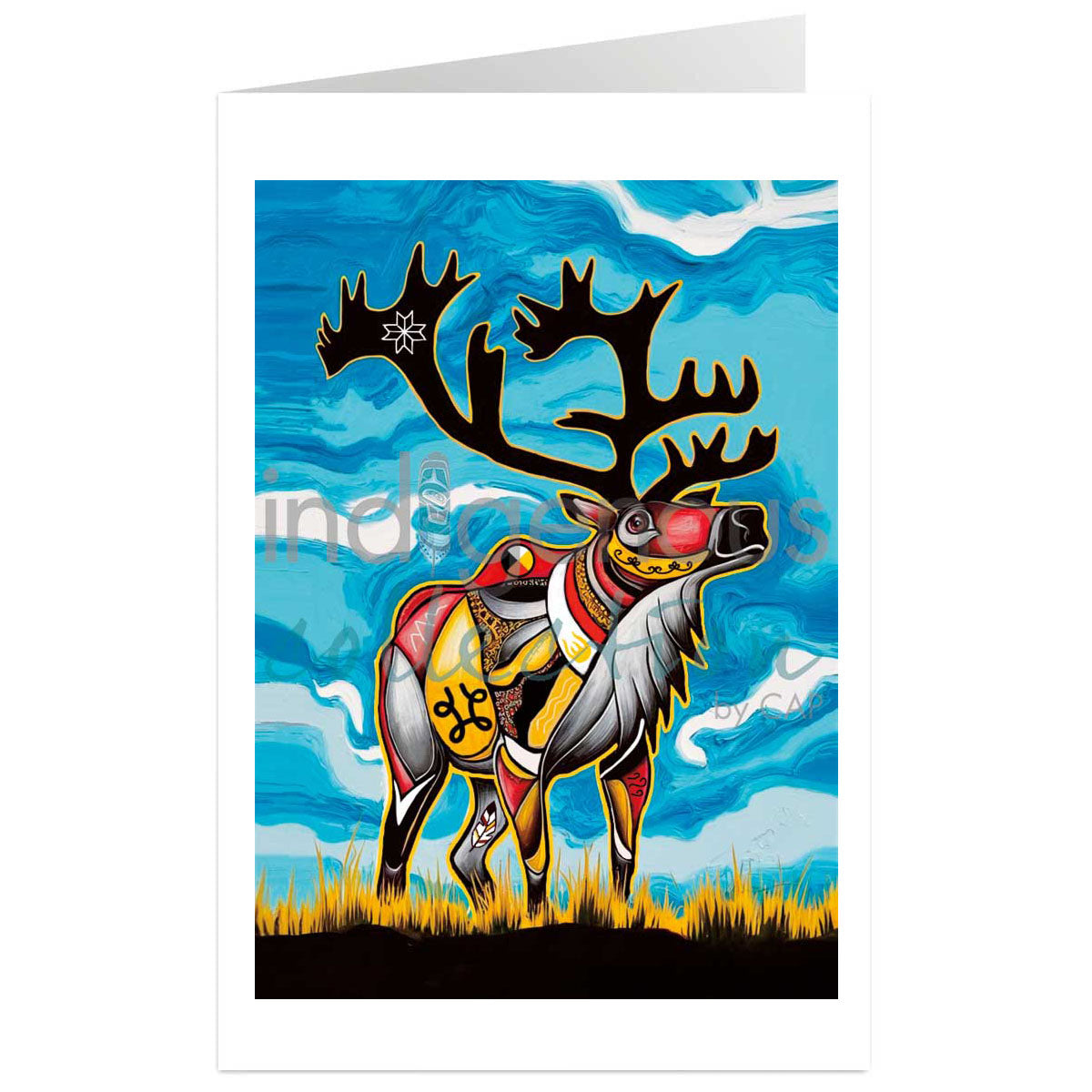 Art Card Stephanie White Spirit Caribou -  - art card - House of Himwitsa Art Gallery