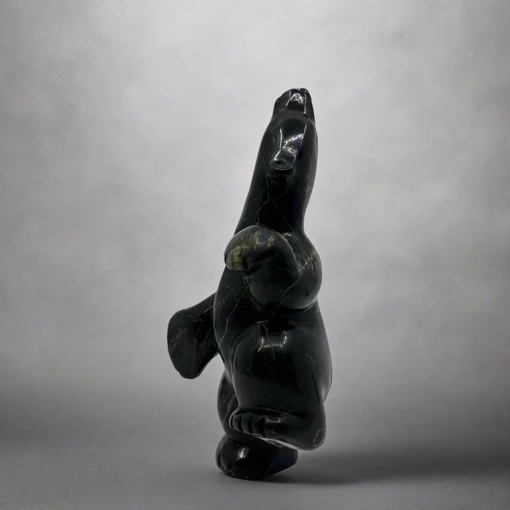 Markoosie Papigatuk Dancing Bear 22444 -  - STONE - House of Himwitsa Art Gallery