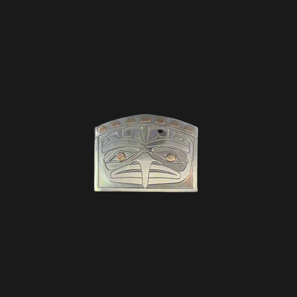 Grant Pauls Silver/14k gold Belt Buckle Eagle -  - Belt buckle - House of Himwitsa Art Gallery