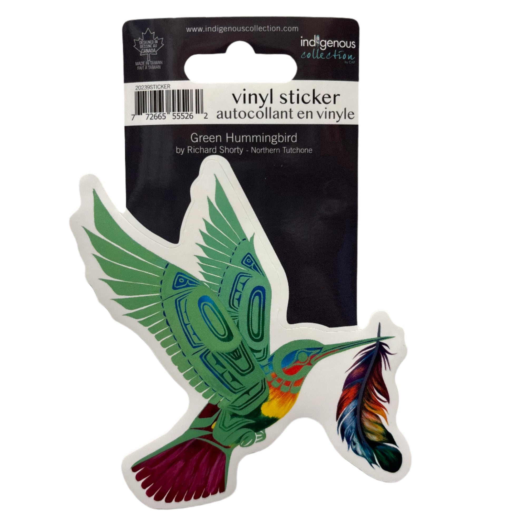Vinyl Sticker Green Hummingbird -  - Vinyl Sticker - House of Himwitsa Art Gallery