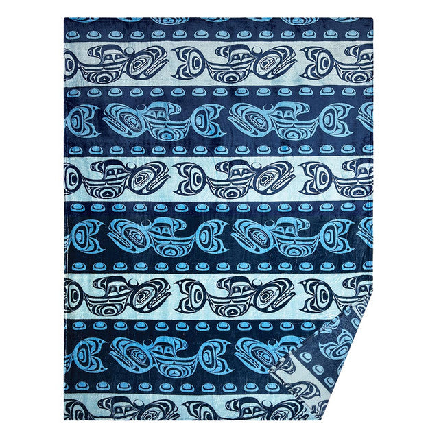 Fleece Blanket Yasakw (Shelly Samuels) Killer Whale