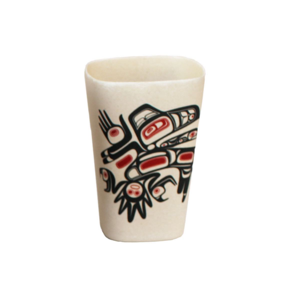 BAMBOO CUPS - Running Raven - BFMGR - House of Himwitsa Native Art Gallery and Gifts