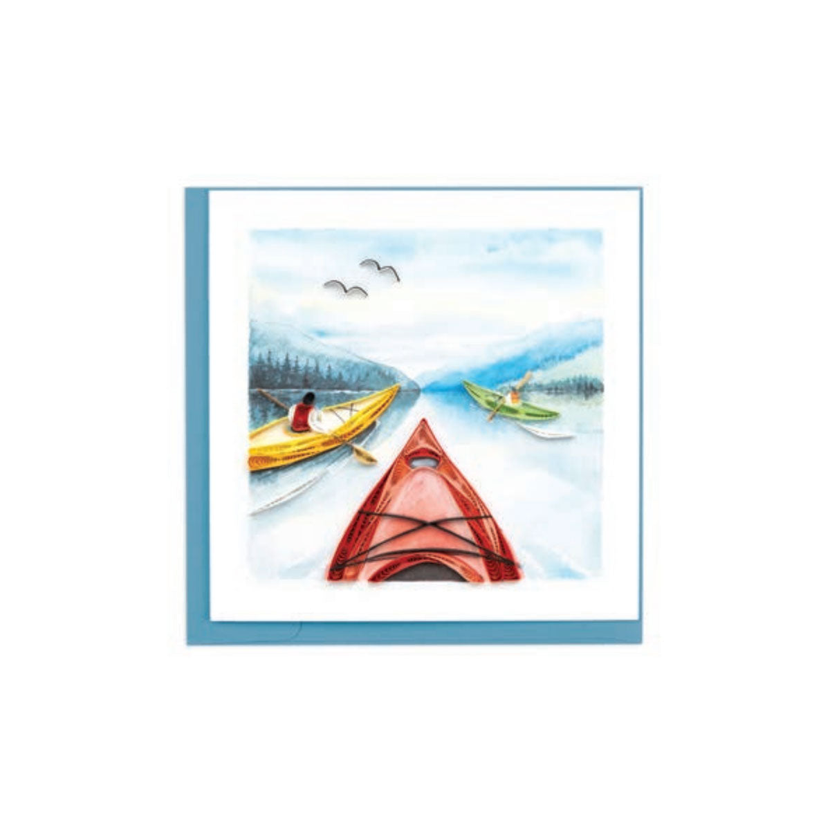 Quilling Art Card Kayaking