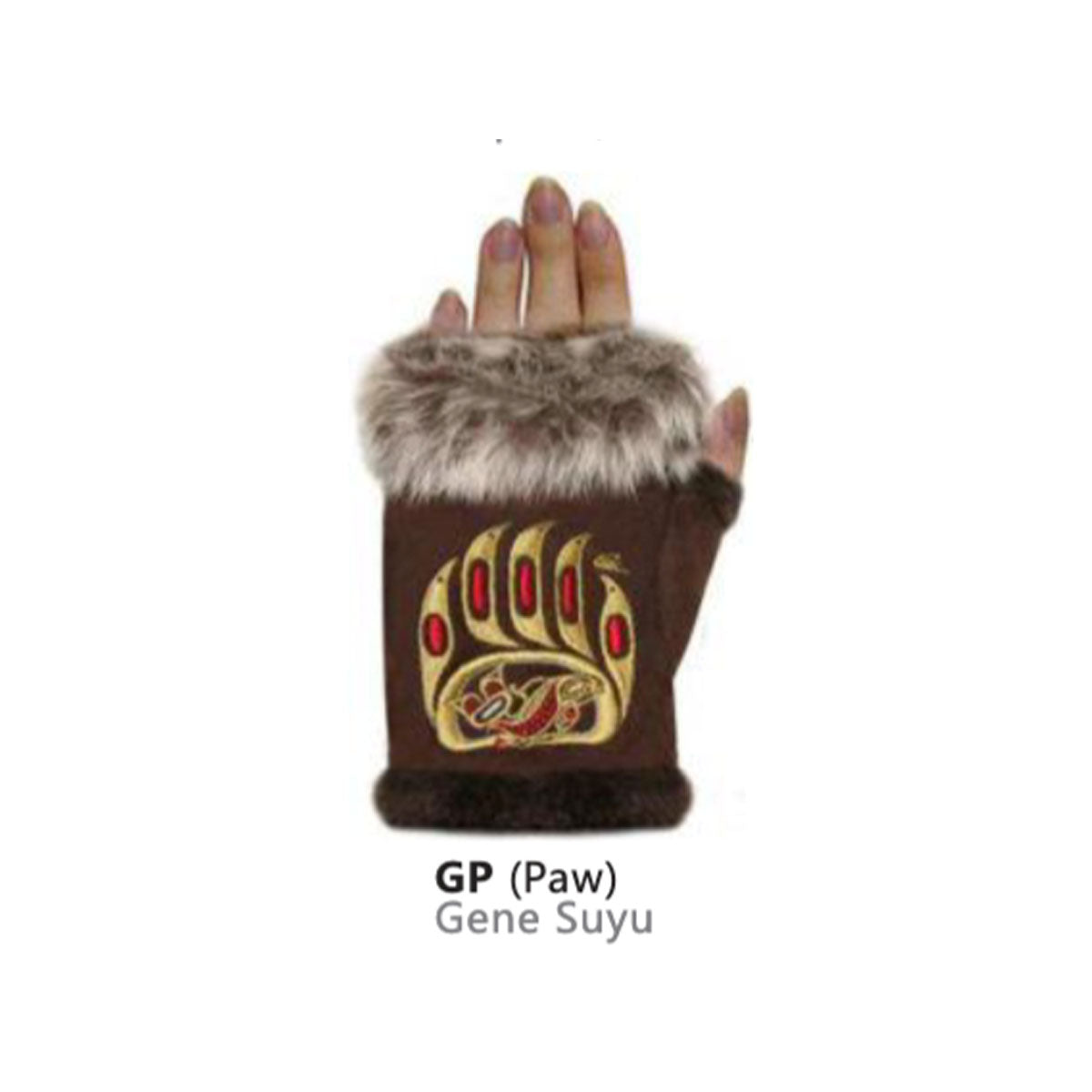 Texting Glove Bear Paw Dark