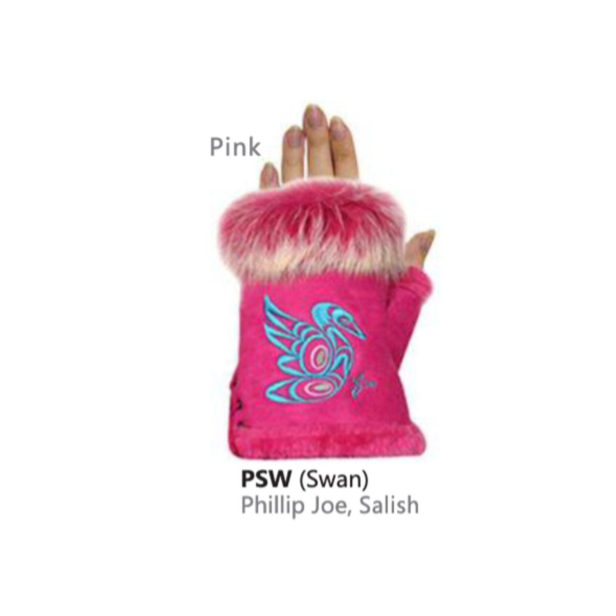 Texting Glove Swan Pink