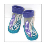 BABY BOOTIES - Feathers / Large - BOO14L - House of Himwitsa Native Art Gallery and Gifts