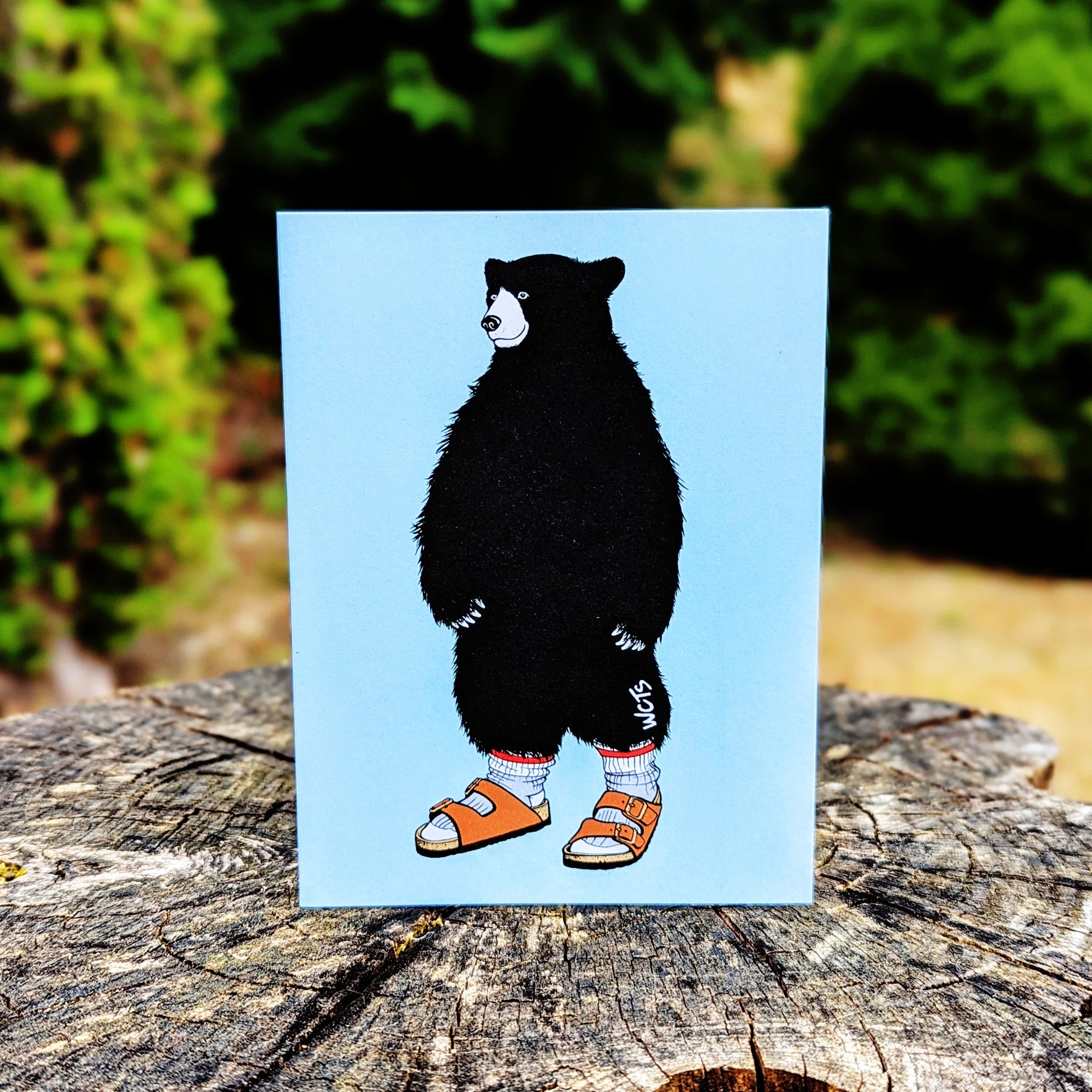 Westcoastees Bearkenstock Bear Art Card - Westcoastees Bearkenstock Bear Art Card -  - House of Himwitsa Native Art Gallery and Gifts