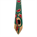 CECILA ADAMS KINGFISHER WITH SALMON PADDLE - House Of Himwitsa - PADDLES - House of Himwitsa Art Gallery